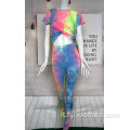 Abito casual in tessuto tie-die DTY